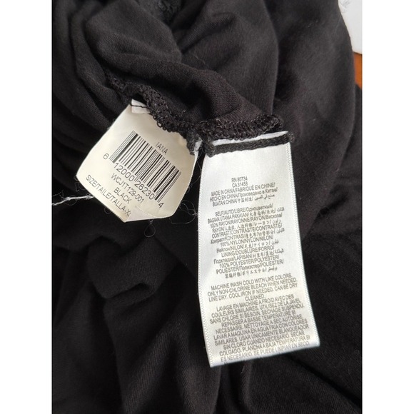 BCBGMAXAZRIA Size XS Black Lace Trim 100% Rayon Tunic Top $138 - Picture 5 of 5